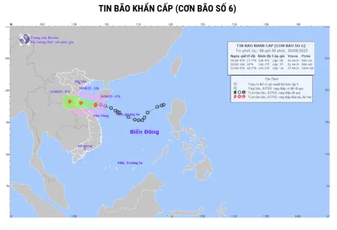Áp thấp nhiệt đới đã mạnh lên thành bão số 6 (Nongfa)