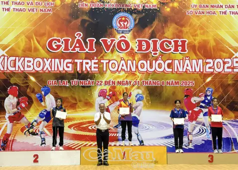 Cà Mau đoạt Huy chương Vàng tại Giải Kickboxing trẻ toàn quốc 2025
