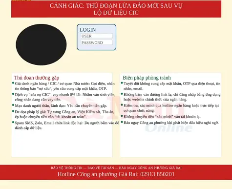 Cảnh giác thủ đoạn lừa đảo sau vụ lộ dữ liệu CIC