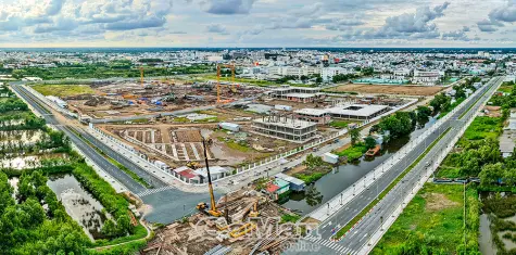 Rộn ràng trên công trường bệnh viện 1.200 giường
