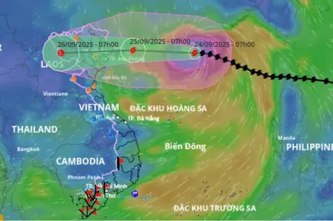 Bão số 9 Ragasa đang suy yếu, 7h sáng mai 25/9 trên biển Quảng Ninh - Hải Phòng