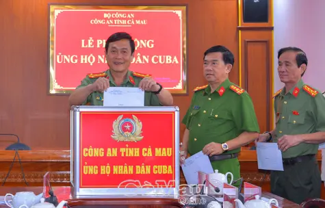 Công an tỉnh Cà Mau phát động ủng hộ Nhân dân Cuba