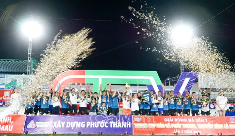 Giải bóng đá Sân 7 tranh Cúp Báo và Phát thanh, Truyền hình Cà Mau thành công rực rỡ