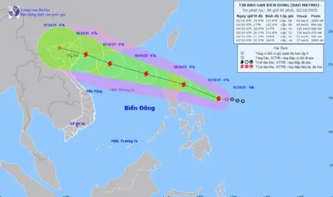 Áp thấp nhiệt đới chính thức mạnh lên thành bão số 11 MATMO