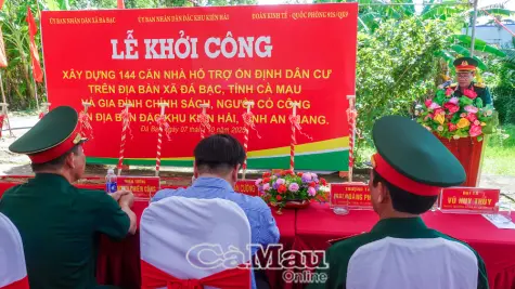 Quân khu 9 khởi công 124 mái ấm nghĩa tình