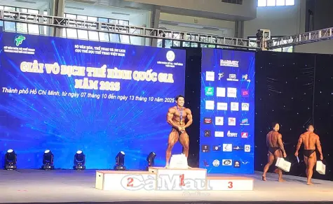 Cà Mau giành 5 huy chương tại Giải Vô địch Thể hình quốc gia 2025
