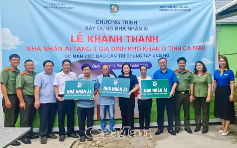 Ninh Quới bàn giao 3 ngôi nhà nhân ái