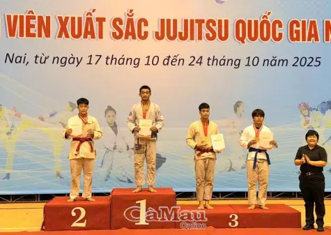 Cà Mau giành 13 huy chương Giải vô địch Jujitsu toàn quốc năm 2025