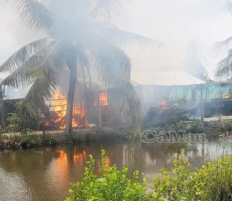 Hoả hoạn thiêu rụi một căn nhà tại xã Trí Phải