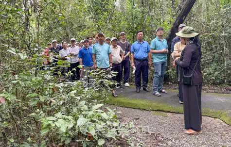 Đoàn cán bộ tỉnh Cà Mau về nguồn, giáo dục truyền thống cách mạng tại Tây Ninh