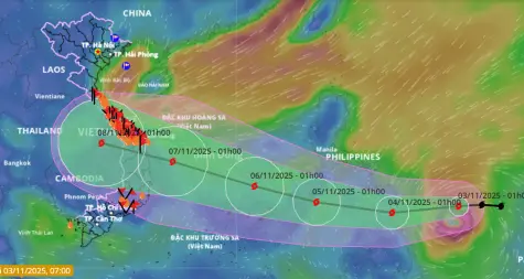 Tin mới nhất về bão Kalmaegi: Di chuyển nhanh, ngày 7/11 có thể vào miền Trung