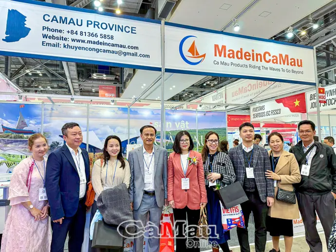 Cà Mau mang “vị biển quê hương” đến Hội chợ Thuỷ sản quốc tế Busan 2025