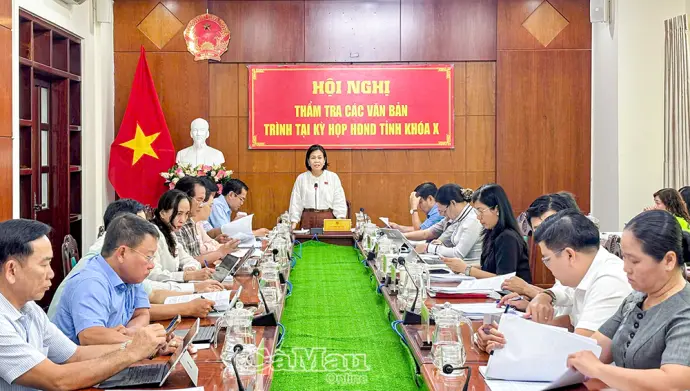 Thẩm tra các văn bản trình tại kỳ họp thứ 4 (chuyên đề) HĐND tỉnh khóa X