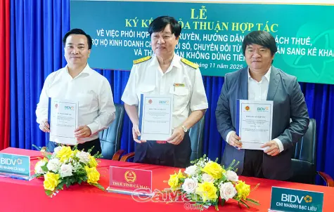 BIDV đồng hành cùng Thuế Cà Mau hỗ trợ hộ kinh doanh chuyển đổi số