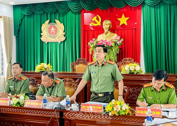 Cụm thi đua số 5 Công an tỉnh Cà Mau tổng kết phong trào “Vì an ninh Tổ quốc” năm 2025