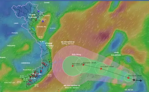 Hôm nay áp thấp nhiệt đới khả năng mạnh lên thành bão