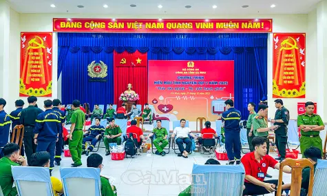 Cán bộ, chiến sĩ Công an Cà Mau hiến trên 500 đơn vị máu