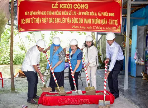 Khởi công cầu giao thông tại ấp Phước Hoà A