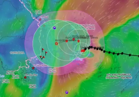 Bão Koto giảm còn cấp 11, hướng vào Gia Lai