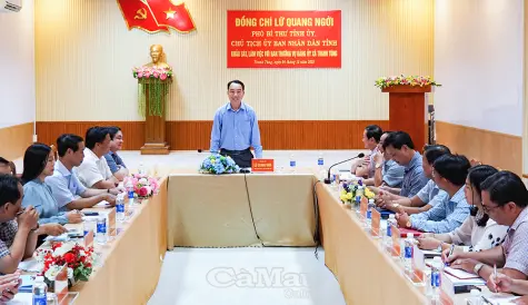 Chủ tịch UBND tỉnh Lữ Quang Ngời khảo sát, làm việc tại xã Thanh Tùng