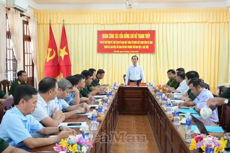 Đoàn công tác Tỉnh uỷ Cà Mau thăm, làm việc với các đơn vị quân đội đóng quân trên địa bàn tỉnh