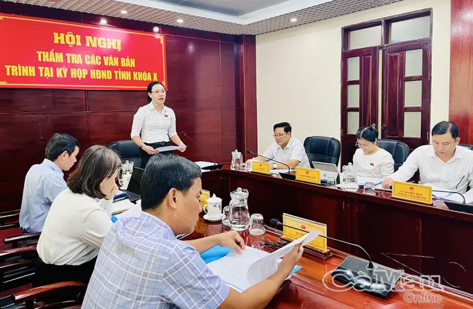 Thẩm tra các nghị quyết lĩnh vực văn hoá - xã hội trình kỳ họp HĐND tỉnh