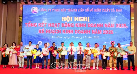 Năm 2025, Công ty Xổ số kiến thiết Cà Mau nộp ngân sách 2.410 tỷ đồng