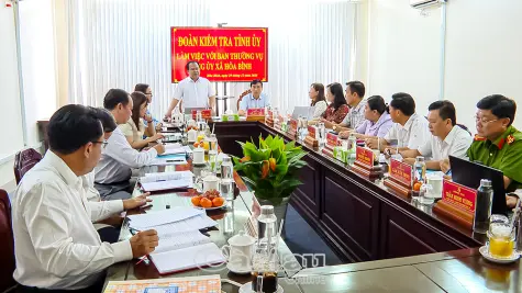 Phó Chủ tịch UBND tỉnh Nguyễn Minh Luân làm việc với xã Hoà Bình và phường Hiệp Thành