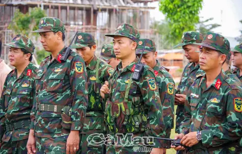 Ban Chỉ huy Phòng thủ khu vực 1 - Bạc Liêu luyện tập phương án sẵn sàng chiến đấu
