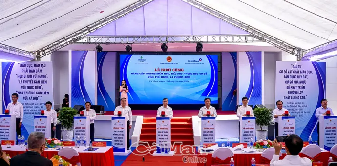 Khởi công nâng cấp các trường học tại xã Phước Long