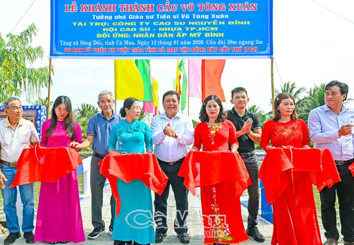 Khánh thành cầu nông thôn mang tên GS.TS Võ Tòng Xuân