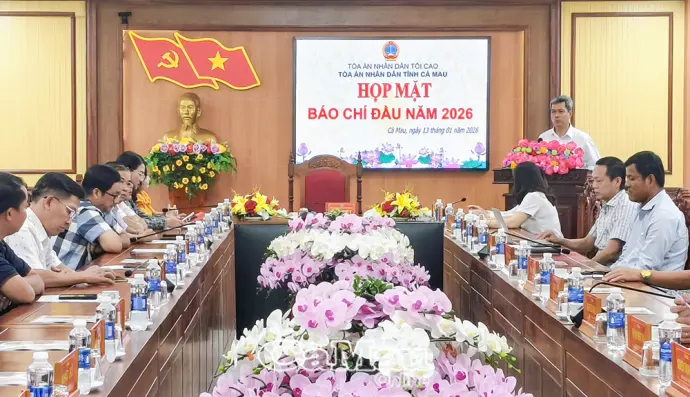 TAND tỉnh Cà Mau tăng cường phối hợp truyền thông với báo chí