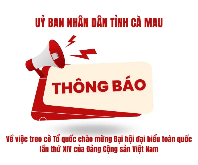UỶ BAN NHÂN DÂN TỈNH CÀ MAU THÔNG BÁO