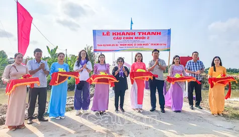 Khánh thành cầu Chín Muồi 2 mừng Đại hội Đảng toàn quốc lần thứ XIV