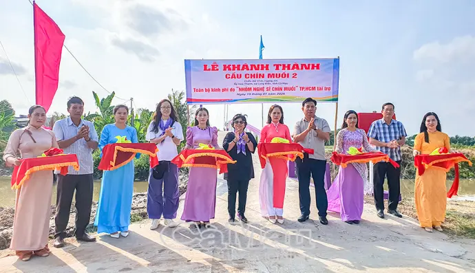Khánh thành cầu Chín Muồi 2 mừng Đại hội Đảng toàn quốc lần thứ XIV