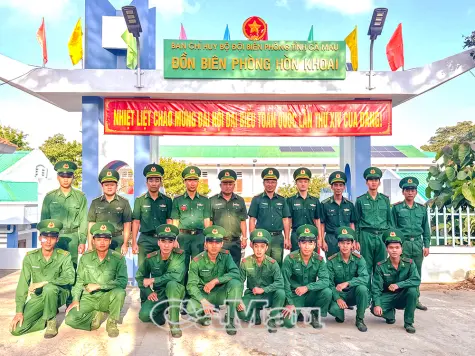 Tuổi trẻ biên phòng chào mừng thành công Đại hội XIV của Đảng