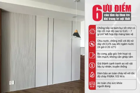 Vì sao tấm ốp than tre là xu hướng làm nội thất chuẩn "Sang - Xịn" 2026?