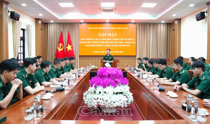 BĐBP Cà Mau tăng cường lực lượng thực hiện nhiệm vụ bảo vệ biên giới tại An Giang