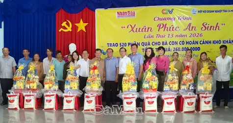 Tết đủ đầy cho 520 hộ dân khó khăn tại Cà Mau