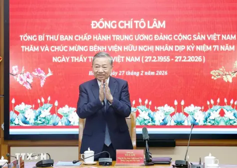 Toàn văn phát biểu của Tổng Bí thư Tô Lâm nhân dịp thăm, chúc mừng Bệnh viện Hữu Nghị