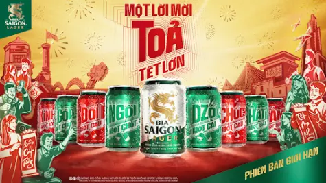 Vượt khỏi màn hình điện thoại, thử thách của Bia Saigon gắn kết mọi người cùng "tỏa Tết lớn"