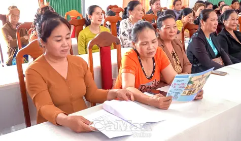 Hơn 80 cán bộ Hội Phụ nữ xã Khánh Lâm được tập huấn tuyên truyền bầu cử