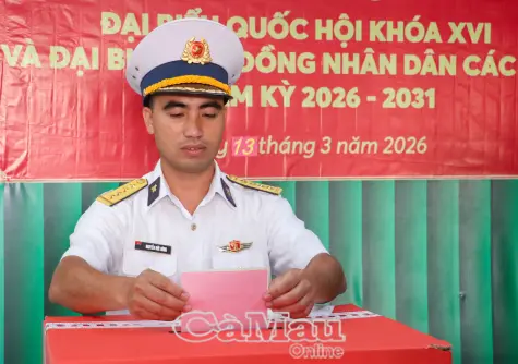 Đảo Hòn Chuối hoàn thành bầu cử sớm với 100% cử tri đi bỏ phiếu