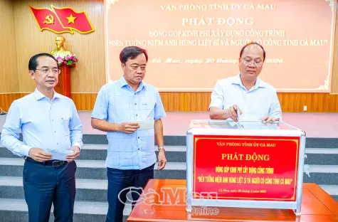 Cà Mau phát động ủng hộ Quỹ xây dựng Đền tưởng niệm người có công