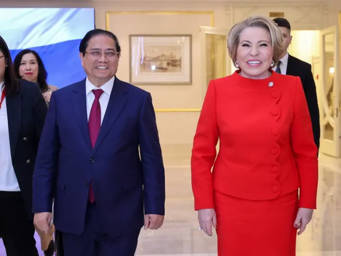 Thủ tướng Chính phủ Phạm Minh Chính gặp Chủ tịch Hội đồng Liên bang Nga