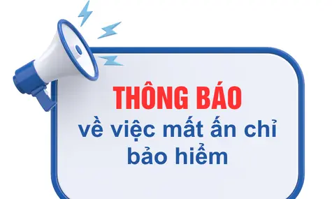 Thông báo về việc mất ấn chỉ bảo hiểm