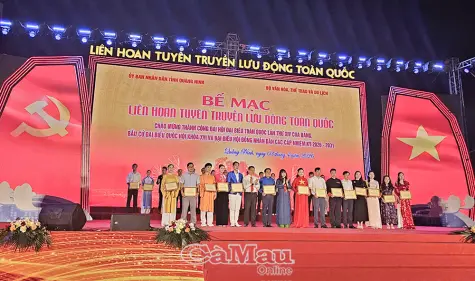 Cà Mau đoạt 1 giải A, 3 giải B tại Liên hoan Tuyên truyền lưu động toàn quốc năm 2026