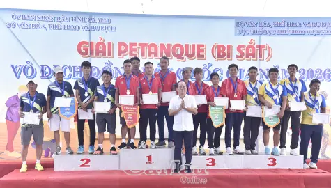 Cà Mau giành 2/28 huy chương tại Giải Bi sắt vô địch đồng đội quốc gia