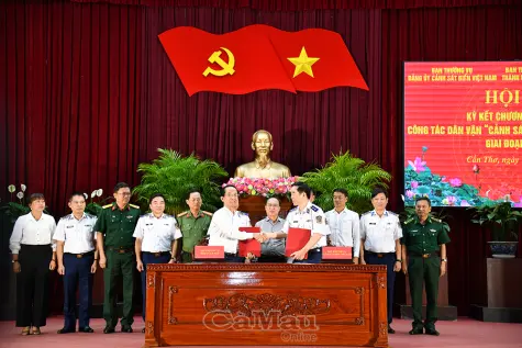 Tỉnh uỷ Cà Mau và Đảng uỷ Cảnh sát biển Việt Nam phối hợp thực hiện công tác dân vận giai đoạn 2026-2030