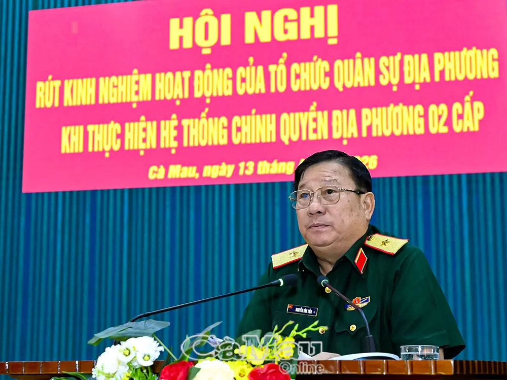 Tiếp tục sắp xếp tổ chức quân sự địa phương theo hướng “tinh, gọn, mạnh”